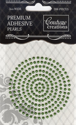 Couture Creations 3mm Pearls - Emerald Green