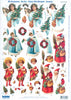 3D Precut Christmas Angels, Santa