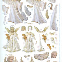 3D Precut Angels With Teddy Bear