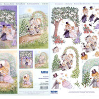 3D Precut - Wedding Bears & Cats with Backing Paper