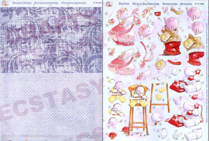 3D Precut (4 scenes)Humphrey Elephant Highchair & Phone