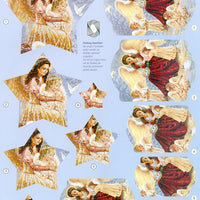 3D Precut - Pretty Angels with Little Animals - 2 sheets