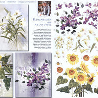 3D Precut (2 sheets)Franz Heigl Lily Bouquet, Sunflowers, Clematis