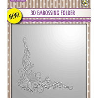 Nelle Choice 3D Embossing Folder - Poinsettia Corner