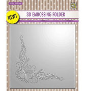 Nelle Choice 3D Embossing Folder - Poinsettia Corner