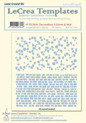 LeCrea Stencil decorations 3. Stones & Wall
