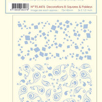 LeCrea Stencil Decorations 8. Squares & Paisleys
