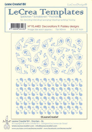LeCrea Stencil Decorations 9. Paisley Designs