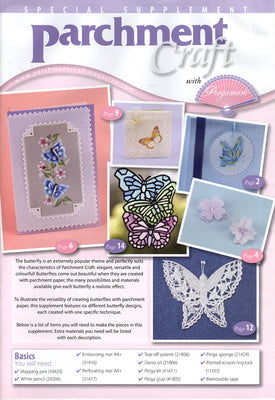 Pergamano pamphlet for spring butterflies