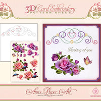 Ann Paper Embroidery Pattern - Rose Romantic