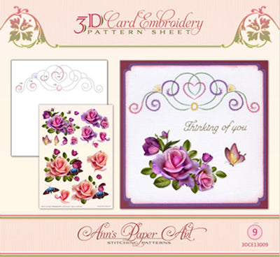 Ann Paper Embroidery Pattern - Rose Romantic