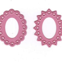Cameo Dies - Two Star Flower Oval - Medium