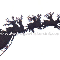 Frog's Whiskers Stamps - Santa and Reindeer Stamp