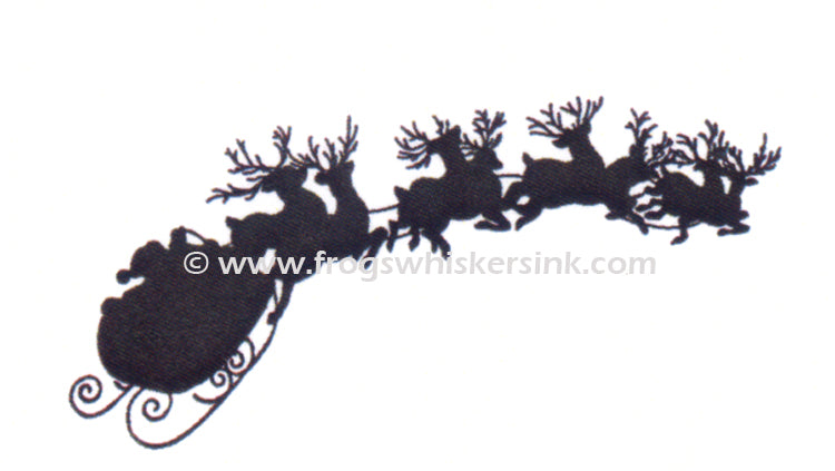 Frog's Whiskers Stamps - Santa and Reindeer Stamp