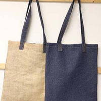 Canvas Corp Denim & Natural Burlap French Market Bag