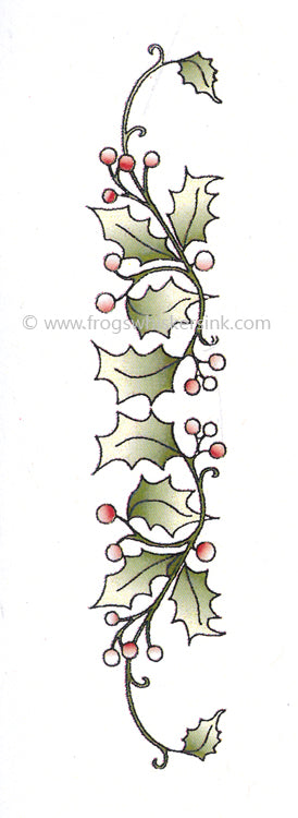 Frog's Whiskers Stamps - Holly Border