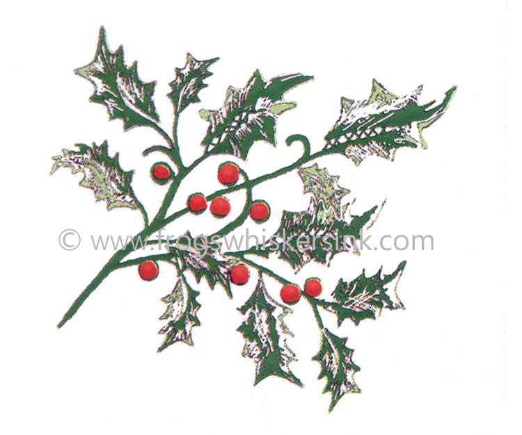 Frog's Whiskers Stamps - Holly Spray