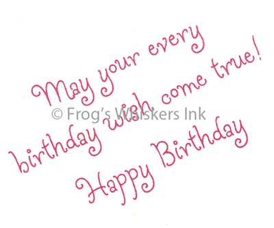 Frog's Whiskers Stamps - May Your Every