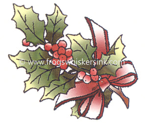 Frog's Whiskers Stamps - Holly Sprig