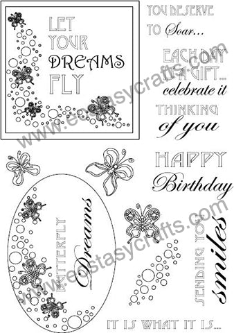 Creative Expressions - Clear Stamps - Butterfly Dreams