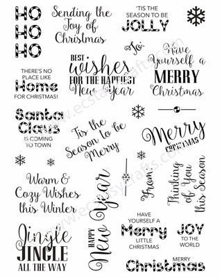 Creative Expressions - Clear Stamps - Santa's Sentiments