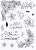 Creative Expressions - Clear Stamps - Poinsetttia Corner Elements