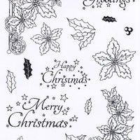 Creative Expressions - Clear Stamps - Poinsetttia Corner Elements