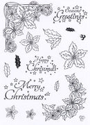 Creative Expressions - Clear Stamps - Poinsetttia Corner Elements
