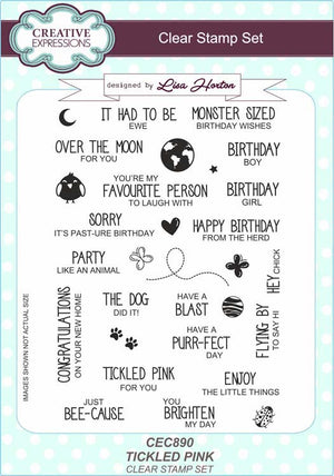 Creative Expressions - Clear Stamps - Tickled Pink Sentiments