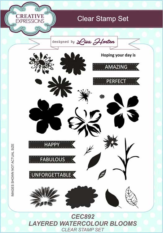 Creative Expressions - Clear Stamps - Layered Watercolour Blooms