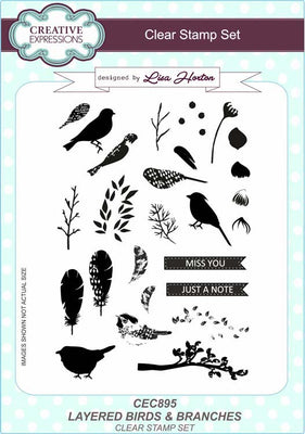 Creative Expressions - Clear Stamps - Layered Birds & Branches