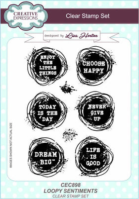 Creative Expressions - Clear Stamps - Loopy Sentiments