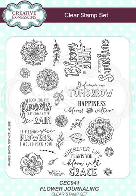 Flower Journaling A5 Clear Stamp Set