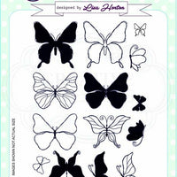 Sketchy Butterflies A5 Clear Stamp Set