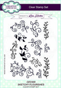 Sketchy Flourishes A5 Clear Stamp Set
