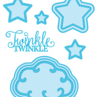 Sue Wilson Dies - Fillables Collection - Twinkle Twinkle Clouds and Stars Die