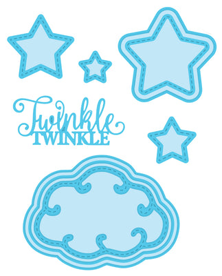 Sue Wilson Dies - Fillables Collection - Twinkle Twinkle Clouds and Stars Die