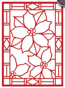 Sue Wilson Dies - Festive Collection - Stained Glass - Poinsettia