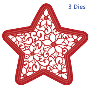 Sue Wilson Dies - Festive Collection - Poinsettia Star