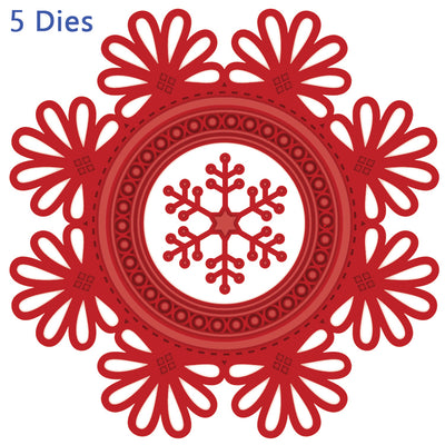 Sue Wilson Dies - Festive Collection - Looped Snowflake Frame Die