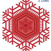 Sue Wilson Dies - Festive Collection - Lace Snowflake Frame