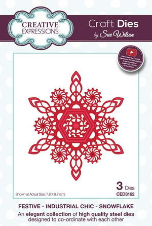 Sue Wilson Dies - Industrial Chic Collection - Snowflake