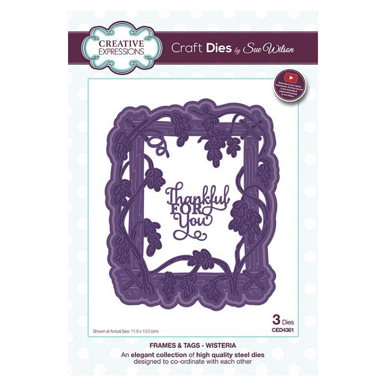 Sue Wilson Dies - Frames & Tags Collection - Wisteria