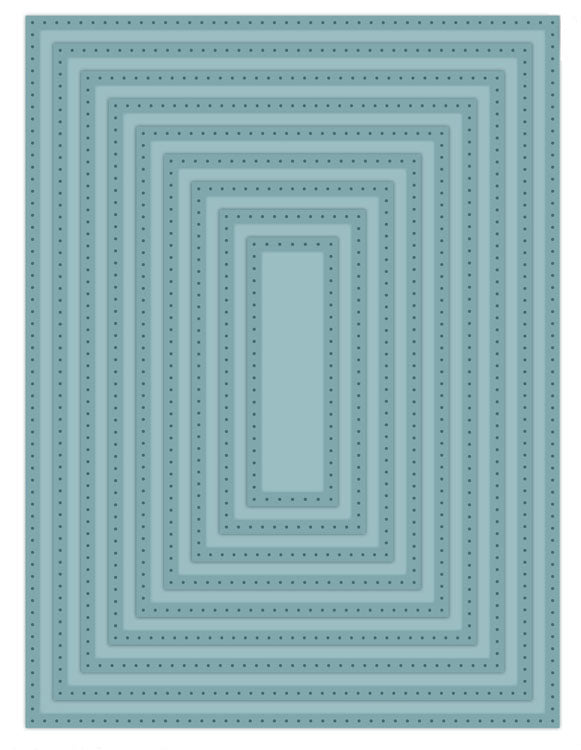 Sue Wilson Dies - Noble  Collection - Double Pierced Rectangle (Background Sized Die)