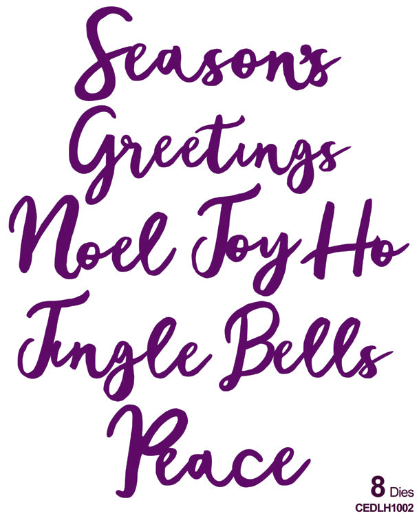 Creative Expressions Collection - Die Stylish Script - Seasons Greeting's