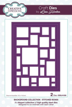 Creative Expressions Collection - Background Collection Stitched Boxes Craft Die
