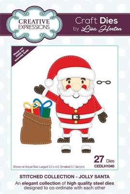 Creative Expressions Collection - Stitched Collection - Jolly Santa Craft Die