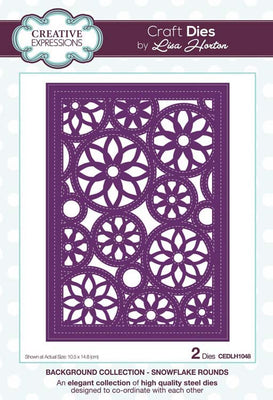 BCreative Expressions Collection - ackground Collection Snowflake Rounds Craft Die