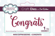 Mini Sue Wilson Dies - Expressions Collection - Congrats Die