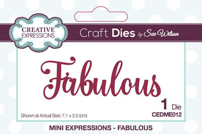 Mini Sue Wilson Dies - Expressions Collection - Fabulous Die